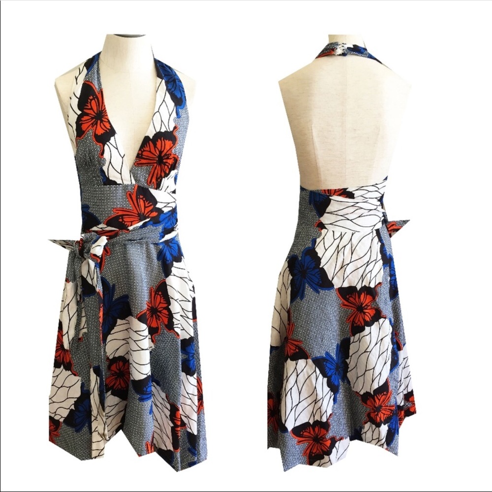 L. A. M. B. Linen halter dress size 8 NWT